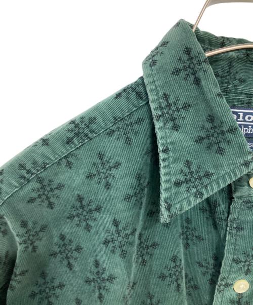POLO RALPH LAUREN（ポロ・ラルフローレン）POLO RALPH LAUREN (ポロ・ラルフローレン) コーデュロイシャツ グリーン サイズ:SIZE3の古着・服飾アイテム