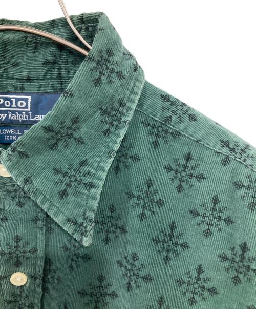 POLO RALPH LAUREN（ポロ・ラルフローレン）POLO RALPH LAUREN (ポロ・ラルフローレン) コーデュロイシャツ グリーン サイズ:SIZE3の古着・服飾アイテム