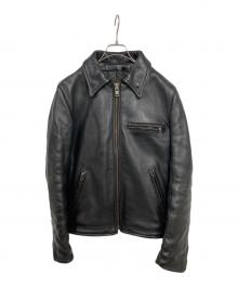 VANSON（バンソン）の古着「シングルレザージャケット」｜ブラック