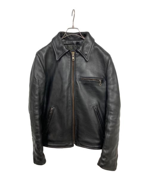 VANSON（バンソン）VANSON (バンソン) シングルレザージャケット ブラック サイズ:34の古着・服飾アイテム
