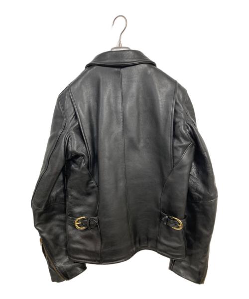VANSON（バンソン）VANSON (バンソン) シングルレザージャケット ブラック サイズ:34の古着・服飾アイテム