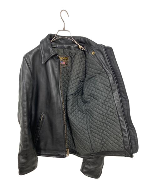 VANSON（バンソン）VANSON (バンソン) シングルレザージャケット ブラック サイズ:34の古着・服飾アイテム