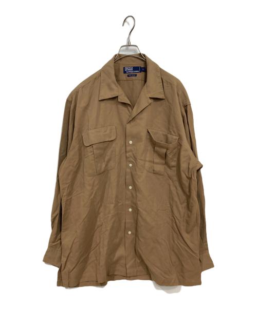 POLO RALPH LAUREN（ポロ・ラルフローレン）POLO RALPH LAUREN (ポロ・ラルフローレン) オープンカラーシャツ ブラウン サイズ:Ｌの古着・服飾アイテム