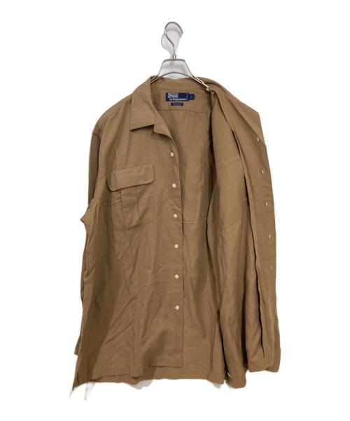 POLO RALPH LAUREN（ポロ・ラルフローレン）POLO RALPH LAUREN (ポロ・ラルフローレン) オープンカラーシャツ ブラウン サイズ:Ｌの古着・服飾アイテム
