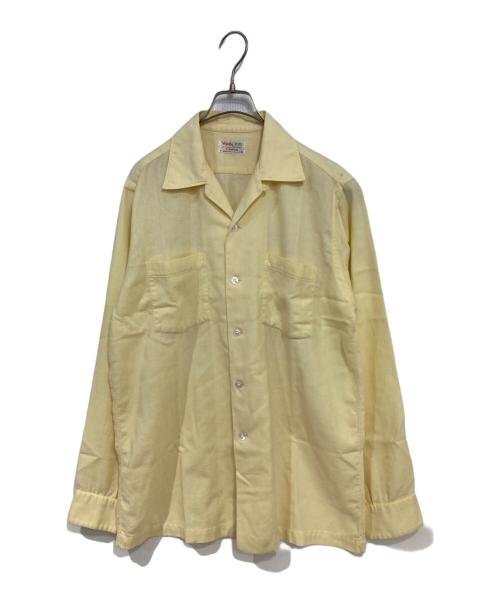 Viyella（ヴァイエラ）Viyella (ヴァイエラ) ウールオープンカラーシャツ イエロー サイズ:Mの古着・服飾アイテム