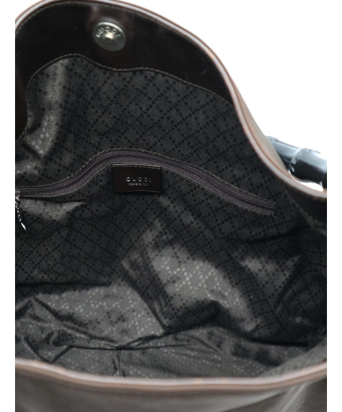 GUCCI（グッチ）GUCCI (グッチ) バンブーワンショルダーバッグ ブラウン 001・1577 1781の古着・服飾アイテム