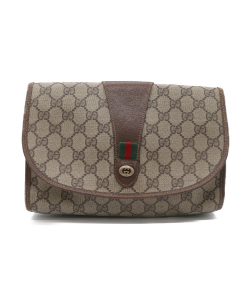 GUCCI（グッチ）GUCCI (グッチ) GGプラスシェリーラインクラッチバッグ ベージュ 156.01.030の古着・服飾アイテム