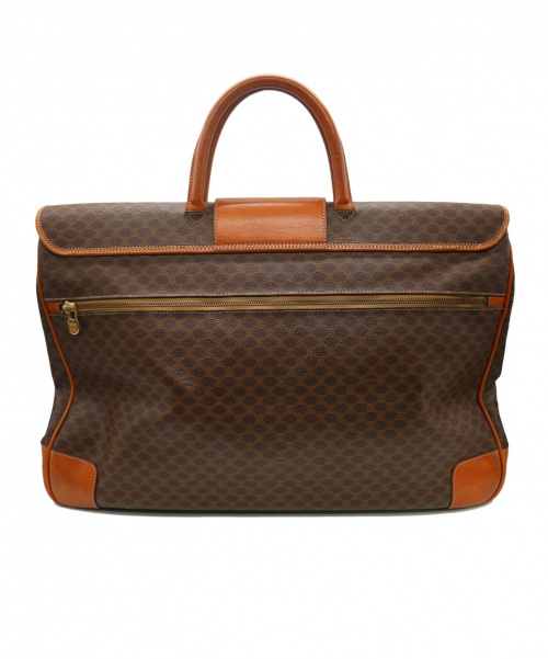 CELINE（セリーヌ）CELINE (セリーヌ) マカダム柄フラップボストンバッグ ブラウン マカダム JMB12の古着・服飾アイテム