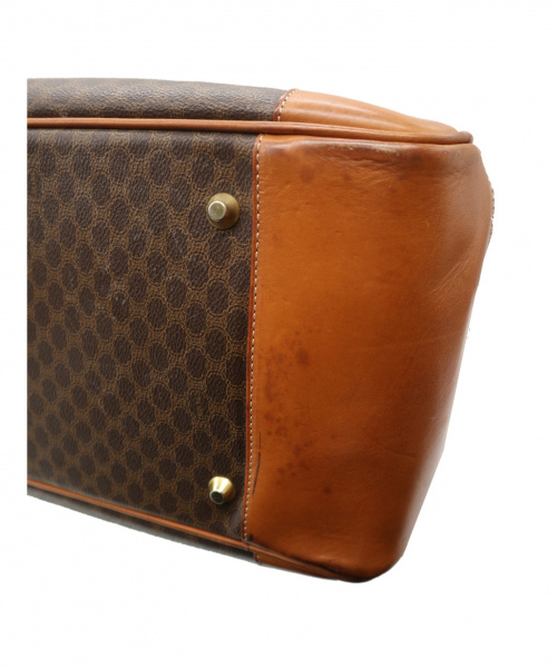 CELINE（セリーヌ）CELINE (セリーヌ) マカダム柄フラップボストンバッグ ブラウン マカダム JMB12の古着・服飾アイテム