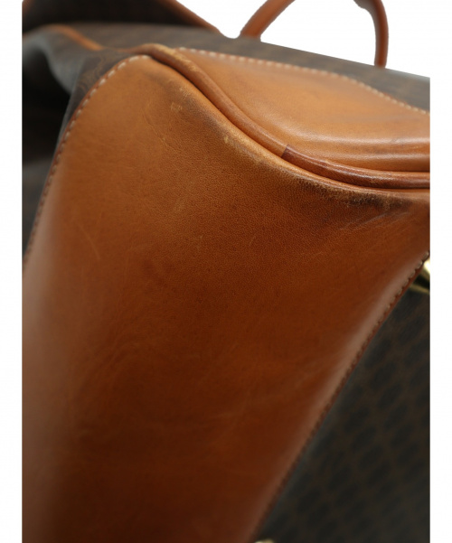 CELINE（セリーヌ）CELINE (セリーヌ) マカダム柄フラップボストンバッグ ブラウン マカダム JMB12の古着・服飾アイテム