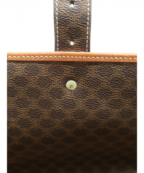 CELINE（セリーヌ）CELINE (セリーヌ) マカダム柄フラップボストンバッグ ブラウン マカダム JMB12の古着・服飾アイテム