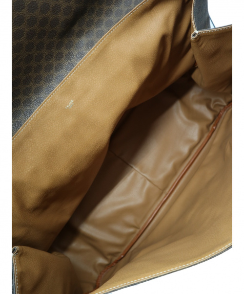 CELINE（セリーヌ）CELINE (セリーヌ) マカダム柄フラップボストンバッグ ブラウン マカダム JMB12の古着・服飾アイテム