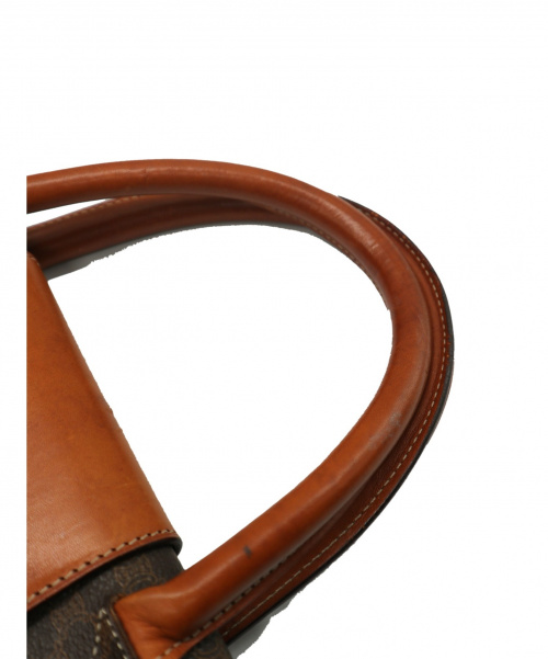 CELINE（セリーヌ）CELINE (セリーヌ) マカダム柄フラップボストンバッグ ブラウン マカダム JMB12の古着・服飾アイテム