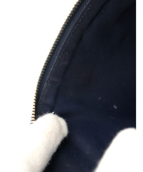 Christian Dior（クリスチャン ディオール）Christian Dior (クリスチャンディオール) トロッター柄サドルポーチ ネイビー×グレー MC0072の古着・服飾アイテム