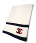 CHANEL（シャネル）の古着「ココマークコットンカシミヤマフラー」｜ホワイト×ネイビー