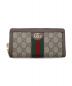 GUCCI（グッチ）の古着「オフィディアGGジップアラウンドウォレット」｜ベージュ×グリーン×レッド