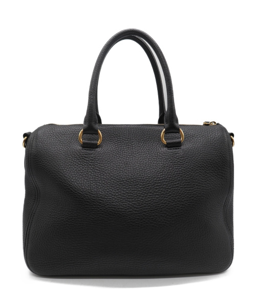 PRADA（プラダ）PRADA (プラダ) VITELLO PHENIX レザーハンドバッグ ブラックの古着・服飾アイテム