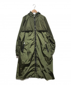 MONCLERモンクレール）の古着「ミリタリーロングコート」｜ミリタリーグリーン