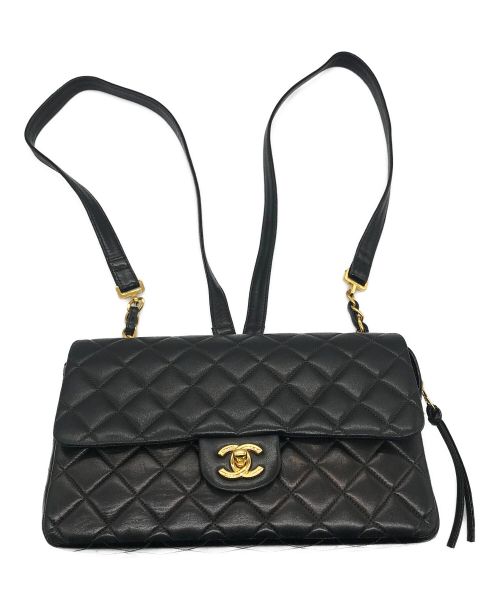 CHANEL（シャネル）CHANEL (シャネル) マトラッセチェーンリュックサック ブラックの古着・服飾アイテム