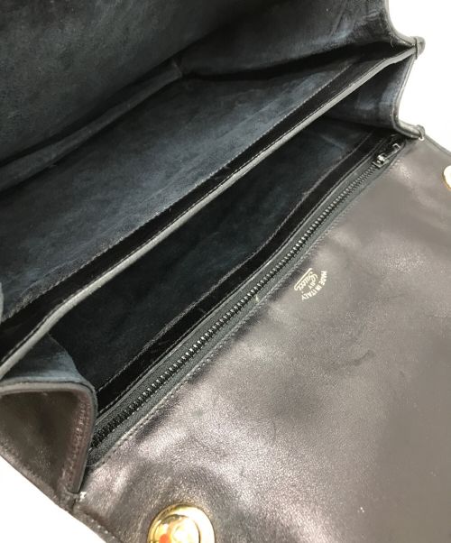 GUCCI（グッチ）GUCCI (グッチ) インターロッキングスウェードショルダーバッグ　ヴィンテージ　オールド　ハンドバッグ　ブラック ブラック サイズ:下記参照の古着・服飾アイテム