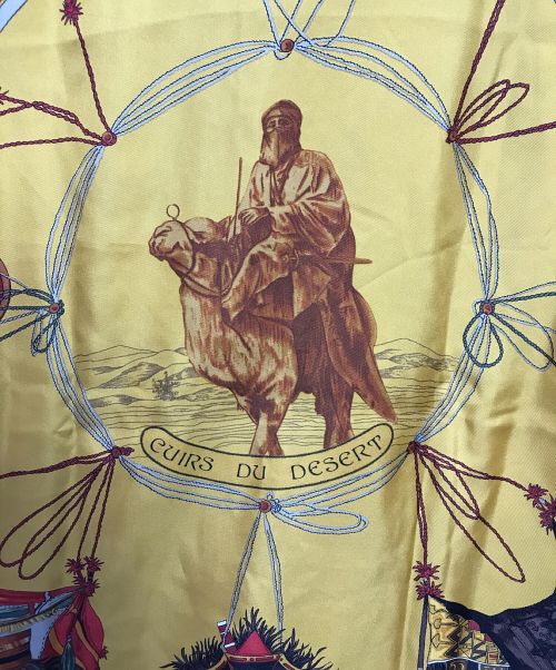 HERMES（エルメス）HERMES (エルメス) スカーフ柄シルクシャツ イエロー サイズ:40の古着・服飾アイテム