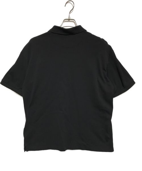 PRADA（プラダ）PRADA (プラダ) ナイロンディテール ピケ ポロシャツ ブラック サイズ:L(下記参照)の古着・服飾アイテム