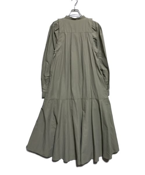 Rumche（ラム・シェ）Rumche (ラム・シェ) ボリュームスリーブドレス グリーン サイズ:Sの古着・服飾アイテム