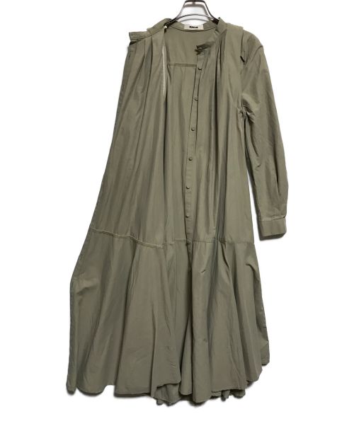 Rumche（ラム・シェ）Rumche (ラム・シェ) ボリュームスリーブドレス グリーン サイズ:Sの古着・服飾アイテム