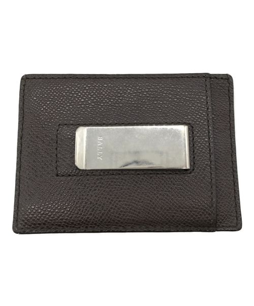 BALLY（バリー）BALLY (バリー) リーストライプマネークリップ付カードケース ブラウンの古着・服飾アイテム