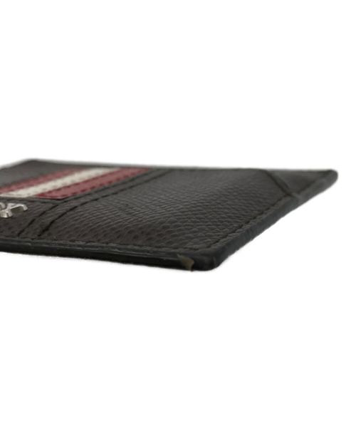BALLY（バリー）BALLY (バリー) リーストライプマネークリップ付カードケース ブラウンの古着・服飾アイテム