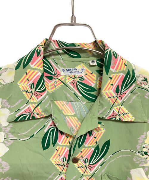 Sun Surf（サンサーフ）SUN SURF (サンサーフ) アロハシャツ グリーン サイズ:Mの古着・服飾アイテム