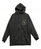 stussyステューシー）の古着「ウールフーデッドコート」｜グレー