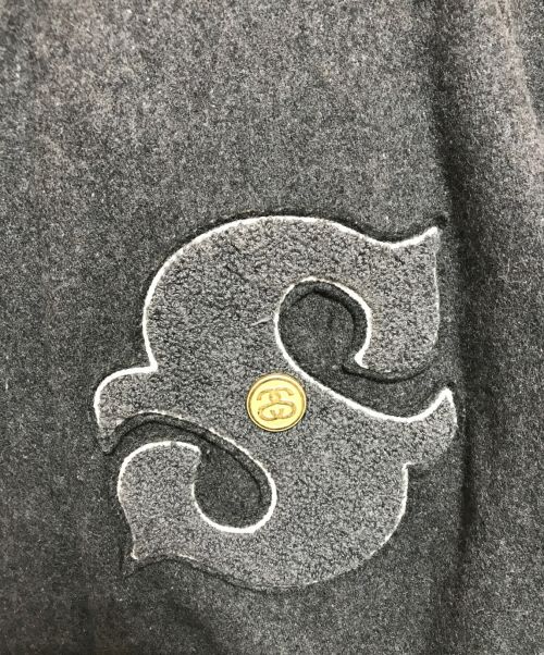 stussy（ステューシー）stussy (ステューシー) ウールフーデッドコート グレー サイズ:Lの古着・服飾アイテム
