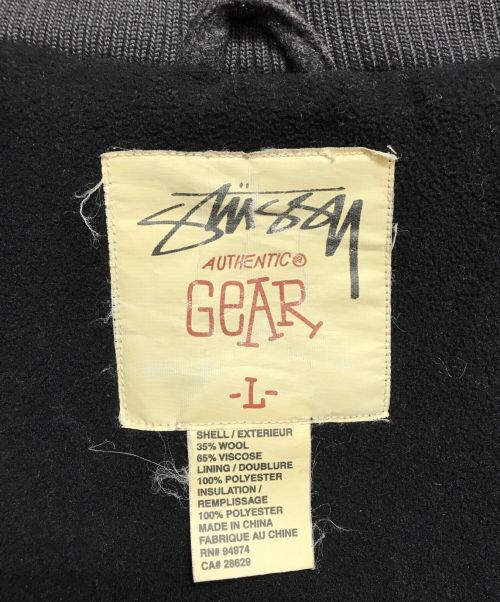 stussy（ステューシー）stussy (ステューシー) ウールフーデッドコート グレー サイズ:Lの古着・服飾アイテム