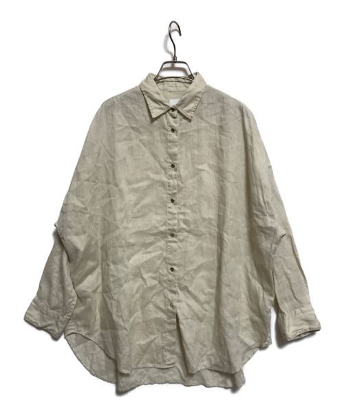 Spick and Span（スピックアンドスパン）Spick and Span (スピックアンドスパン) 80リネンカシュクールビッグシャツ ベージュ サイズ:FREEの古着・服飾アイテム