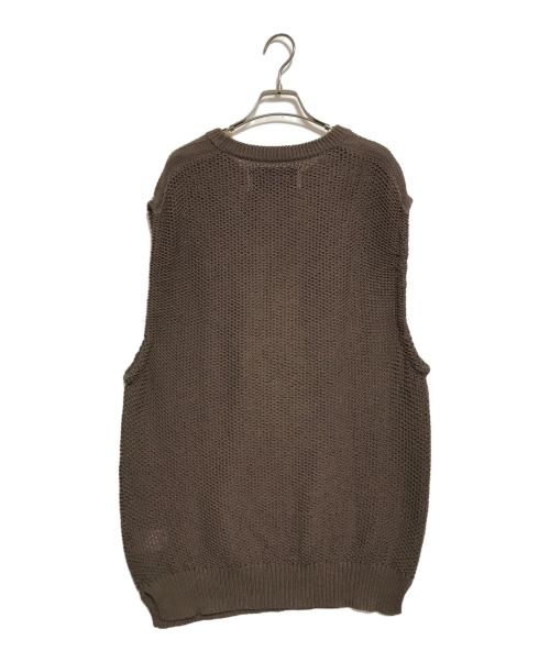 walenode（ウェルノード）Walenode (ウェルノード) ストローヤーンニットベスト ブラウン サイズ:SIZE 1の古着・服飾アイテム
