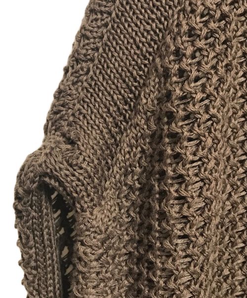 walenode（ウェルノード）Walenode (ウェルノード) ストローヤーンニットベスト ブラウン サイズ:SIZE 1の古着・服飾アイテム