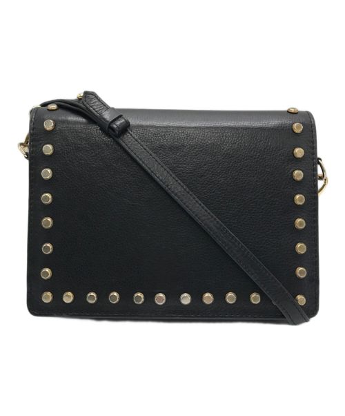 FABIO RUSCONI（ファビオルスコーニ）FABIO RUSCONI (ファビオルスコーニ) スタッズショルダーバッグ ブラックの古着・服飾アイテム
