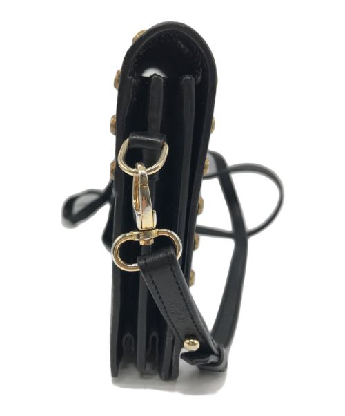 FABIO RUSCONI（ファビオルスコーニ）FABIO RUSCONI (ファビオルスコーニ) スタッズショルダーバッグ ブラックの古着・服飾アイテム