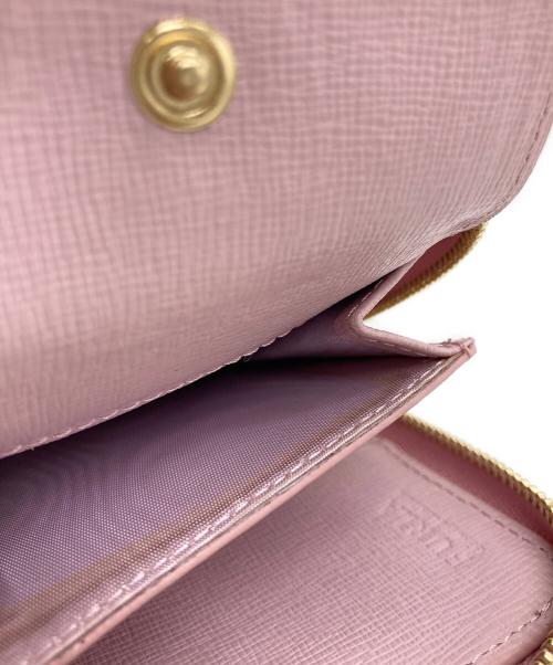 FURLA（フルラ）FURLA (フルラ) ラウンドジップウォレット ピンクの古着・服飾アイテム