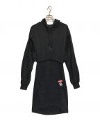 DIESELディーゼル）の古着「スウェットデザインワンピース」｜ブラック