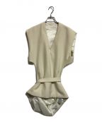 Little suzieリトルスージー）の古着「WV Mix Cut Out Padded Gilet」｜ベージュ