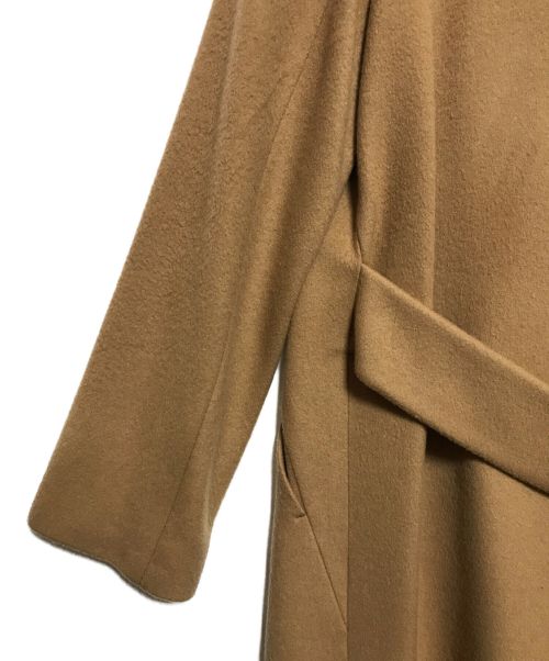 NOLLEY'S sophi（ノーリーズソフィー）NOLLEY'S sophi (ノーリーズソフィー) ビーバーノーカラーコート ベージュ サイズ:SIZE38の古着・服飾アイテム