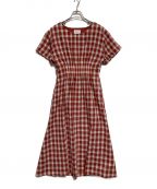 cavezaカベサ ロッソ）の古着「チェックワンピース」｜レッド
