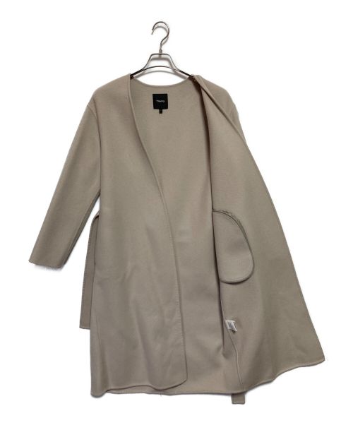 theory（セオリー）theory (セオリー) Luxe New Divide Collarless Coat ベージュ サイズ:SIZE Pの古着・服飾アイテム