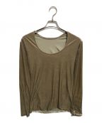 BACCAバッカ）の古着「inner piece ベロアジャージー カットソー」｜ベージュ