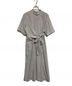 CLANEクラネ）の古着「CIRCLE FLOWER ONE PIECE」｜ブルー×ベージュ