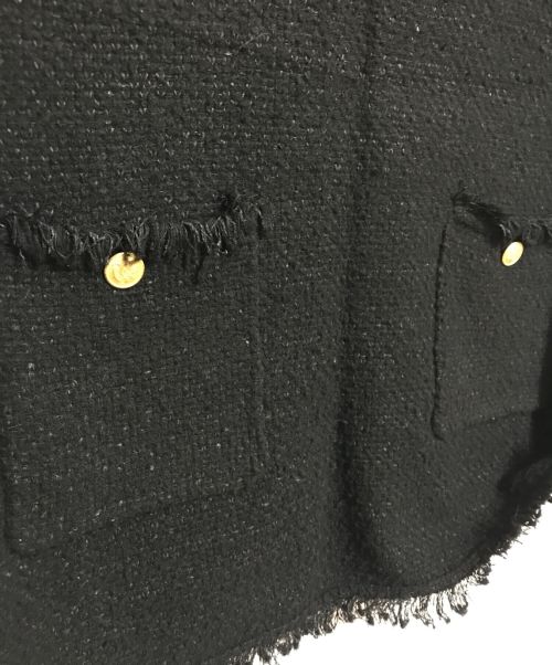 ADAWAS（アダワス）ADAWAS (アダワス) ニットツイードベスト ブラック サイズ:FREEの古着・服飾アイテム