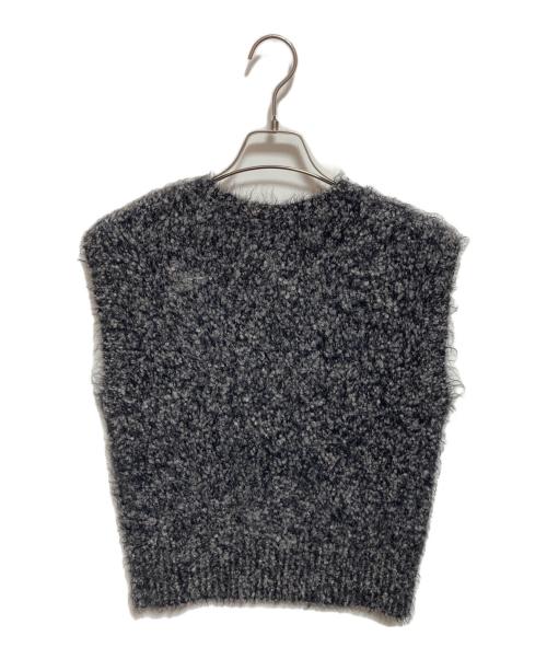 Noble（ノーブル）Noble (ノーブル) ファンシーヤーンコンパクトベスト グレー サイズ:下記参照の古着・服飾アイテム