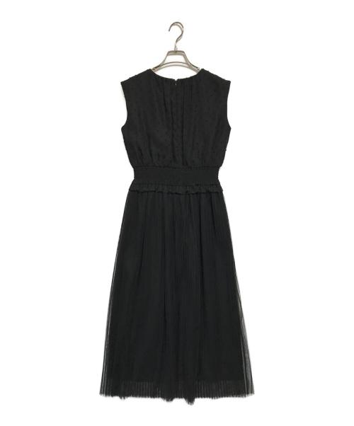 Kaene（カエン）Kaene (カエン) シャーリング×プリーツワンピース ブラック サイズ:FREEの古着・服飾アイテム
